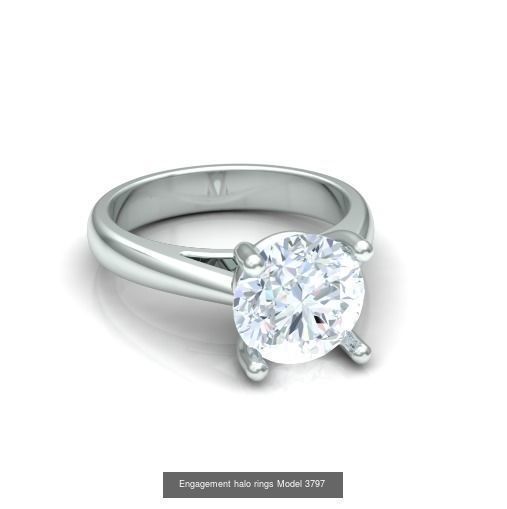 Collection Engagement halo rings 50 model _30