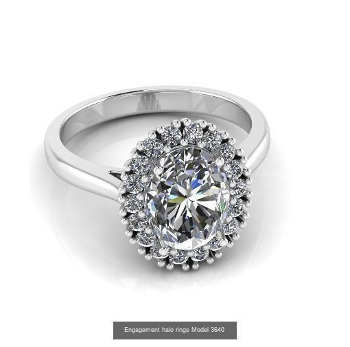 Collection Engagement halo rings 50 model _16