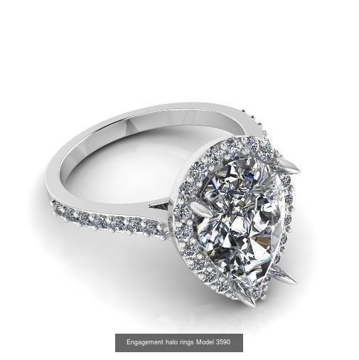 Collection Engagement halo rings 50 model _15