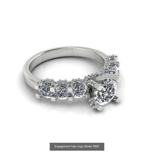 Collection Engagement halo rings 50 model _48