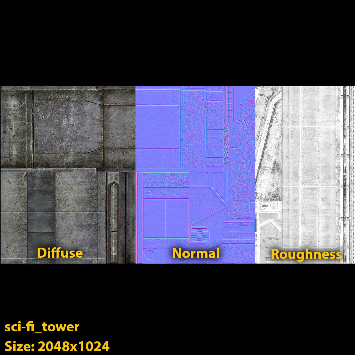 Sci-Fi Towers Modular Set Low-poly 3D model_14