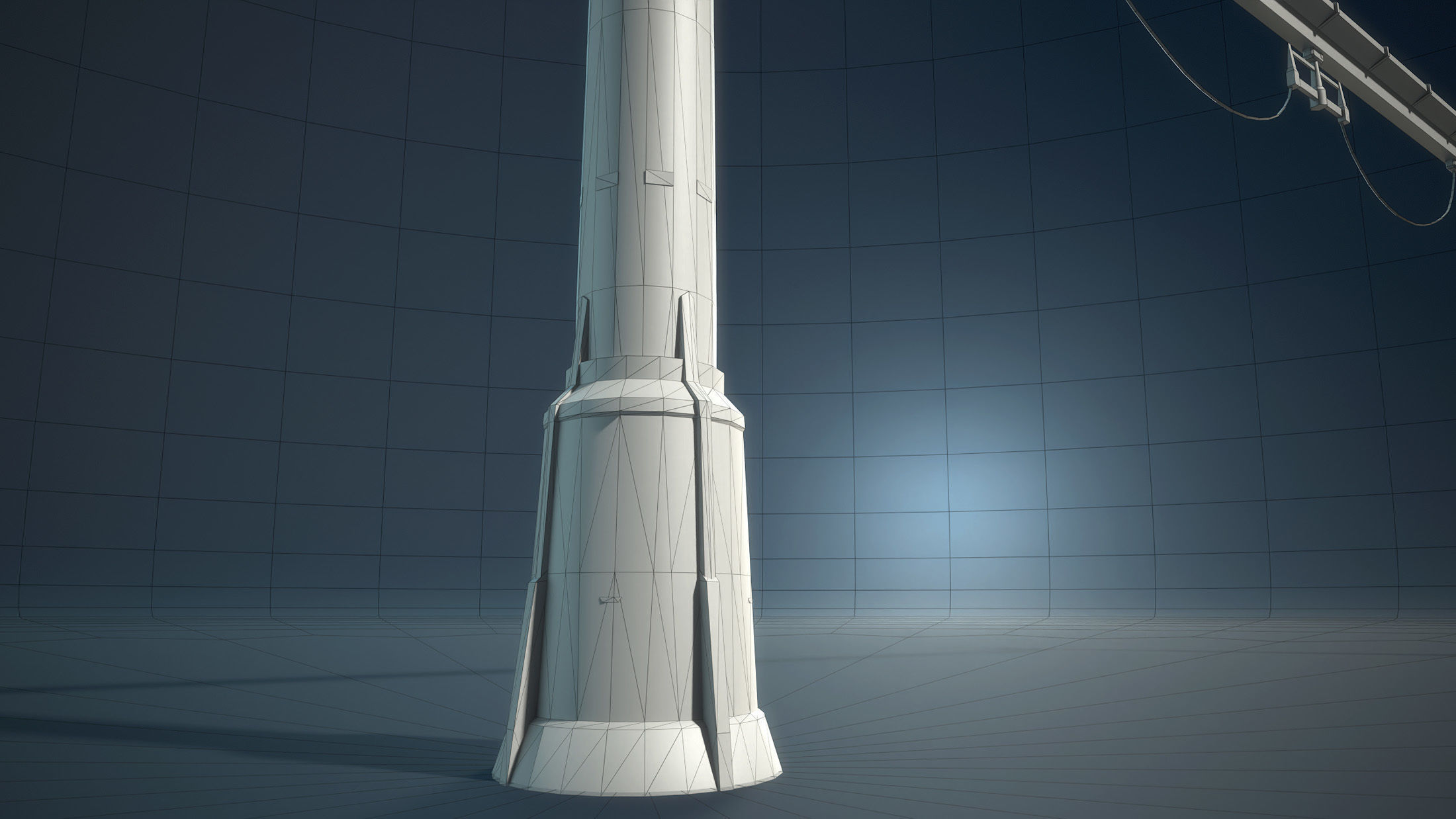 Sci-Fi Towers Modular Set Low-poly 3D model_8