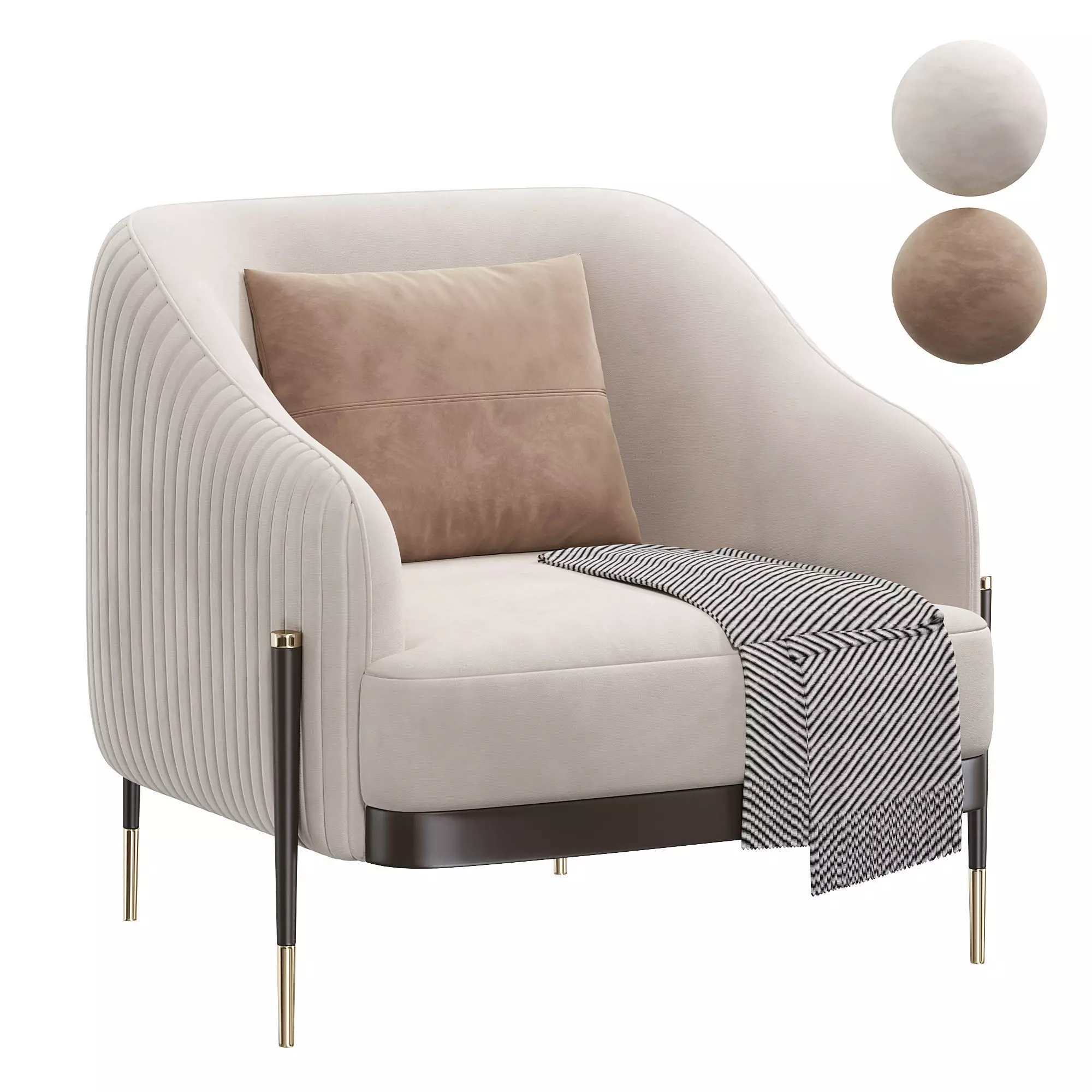 Oxford Armchair by LUXDECO 3D model_0