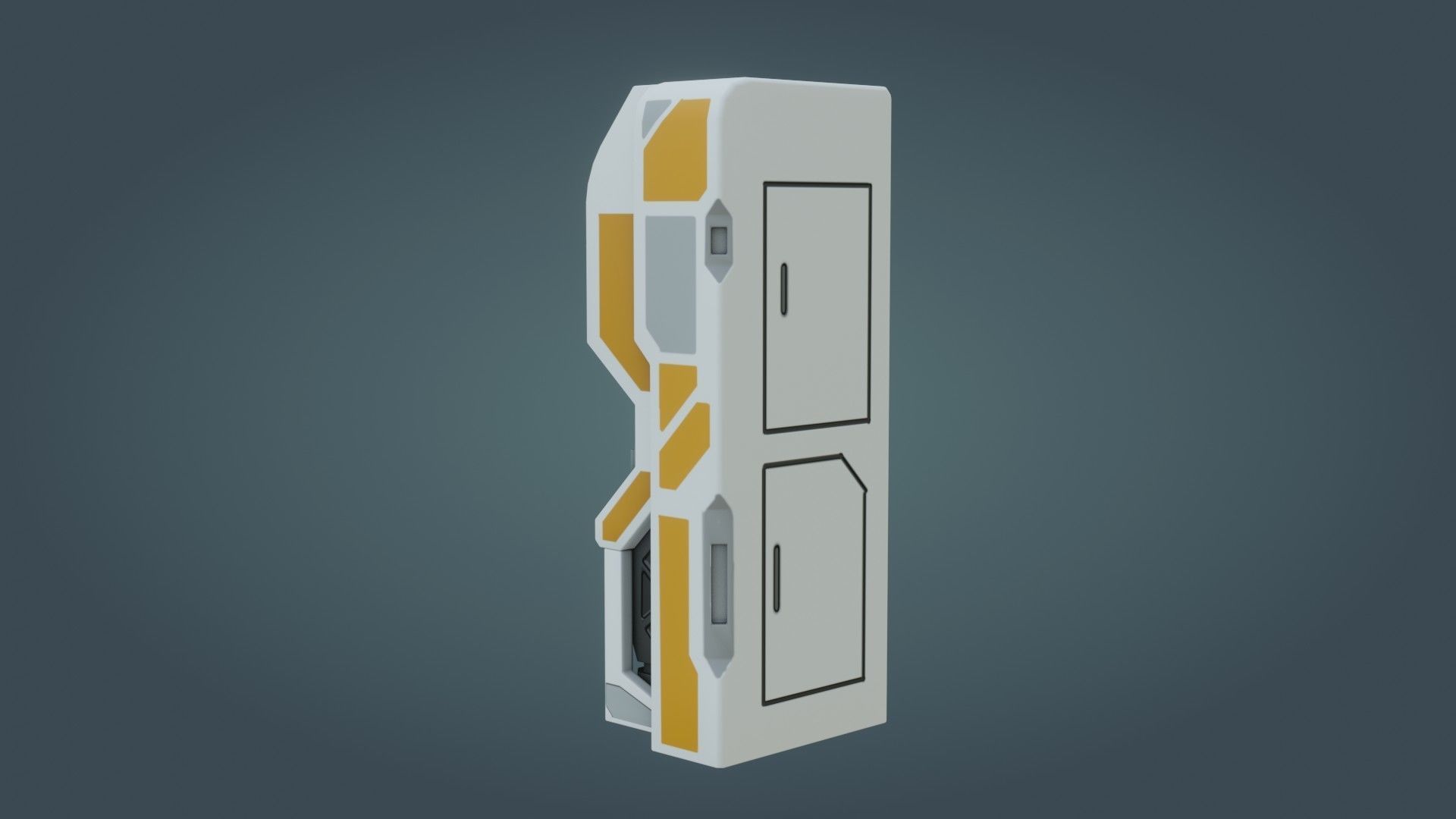 Sci-Fi Computer - Game Ready - PBR Low-poly 3D model_3