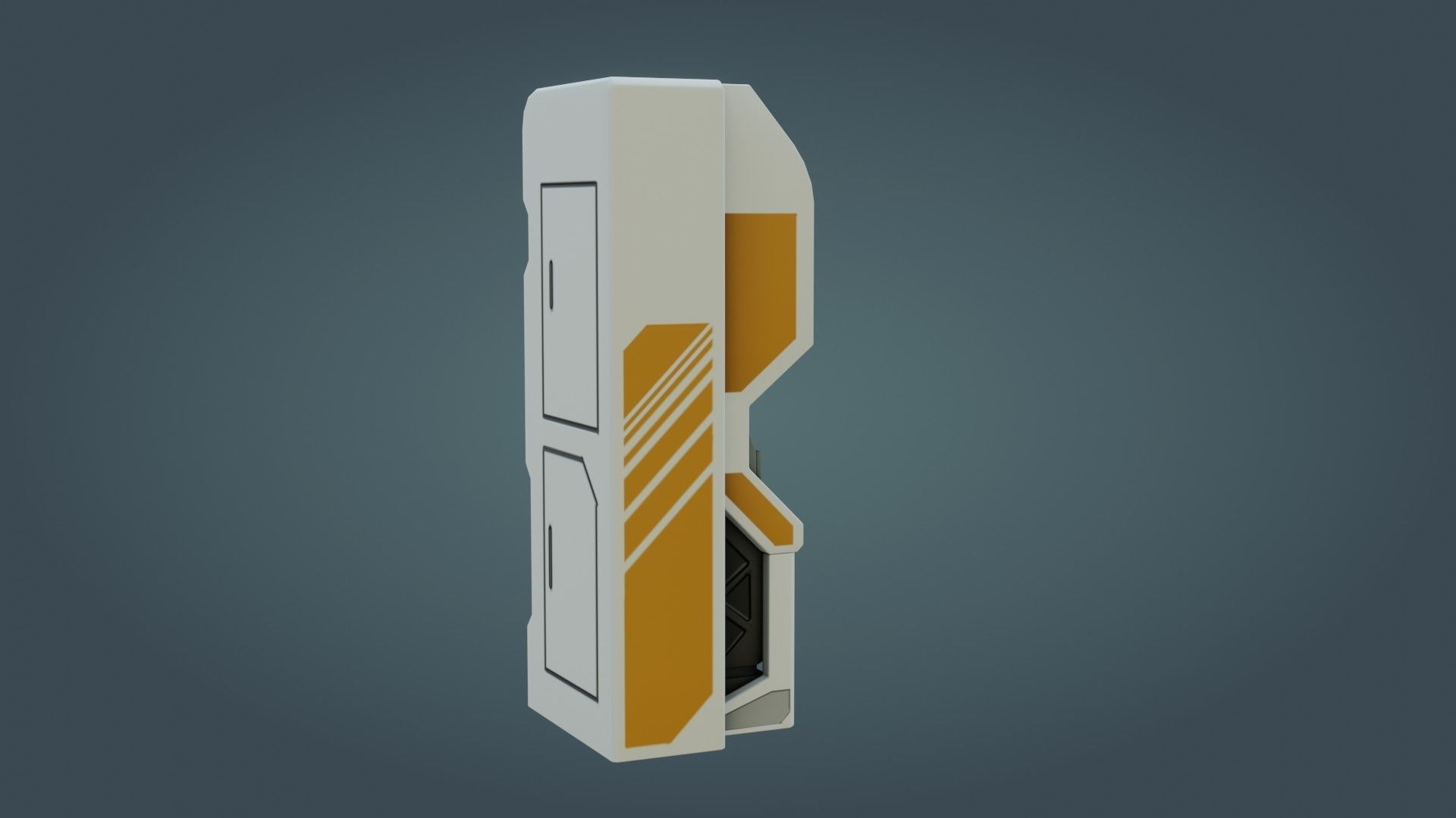 Sci-Fi Computer - Game Ready - PBR Low-poly 3D model_6