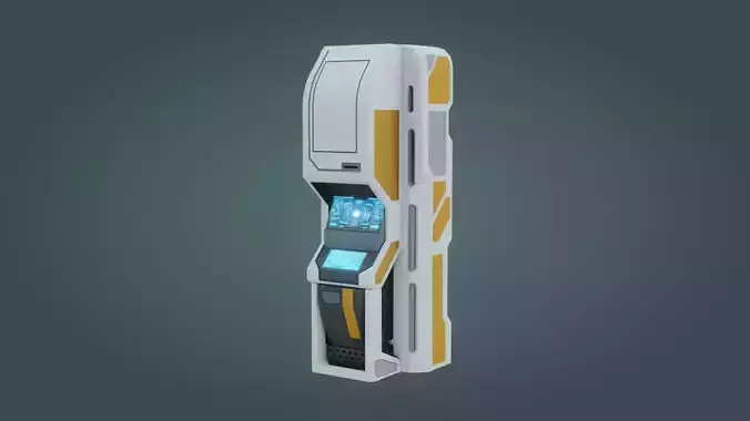 Sci-Fi Computer - Game Ready - PBR Low-poly 3D model