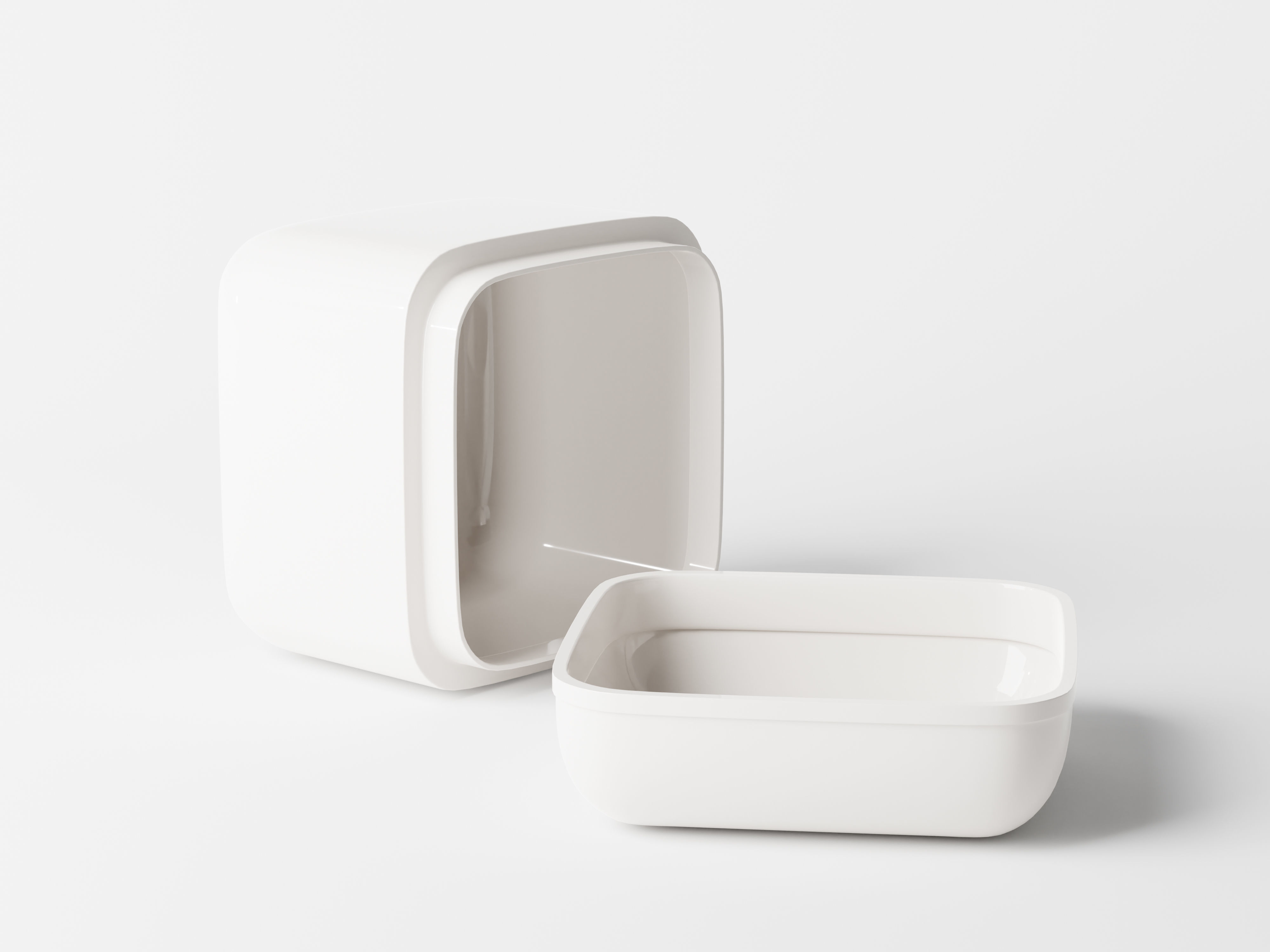 Cosmetic Cube Shaped Jar Low-poly 3D model_5