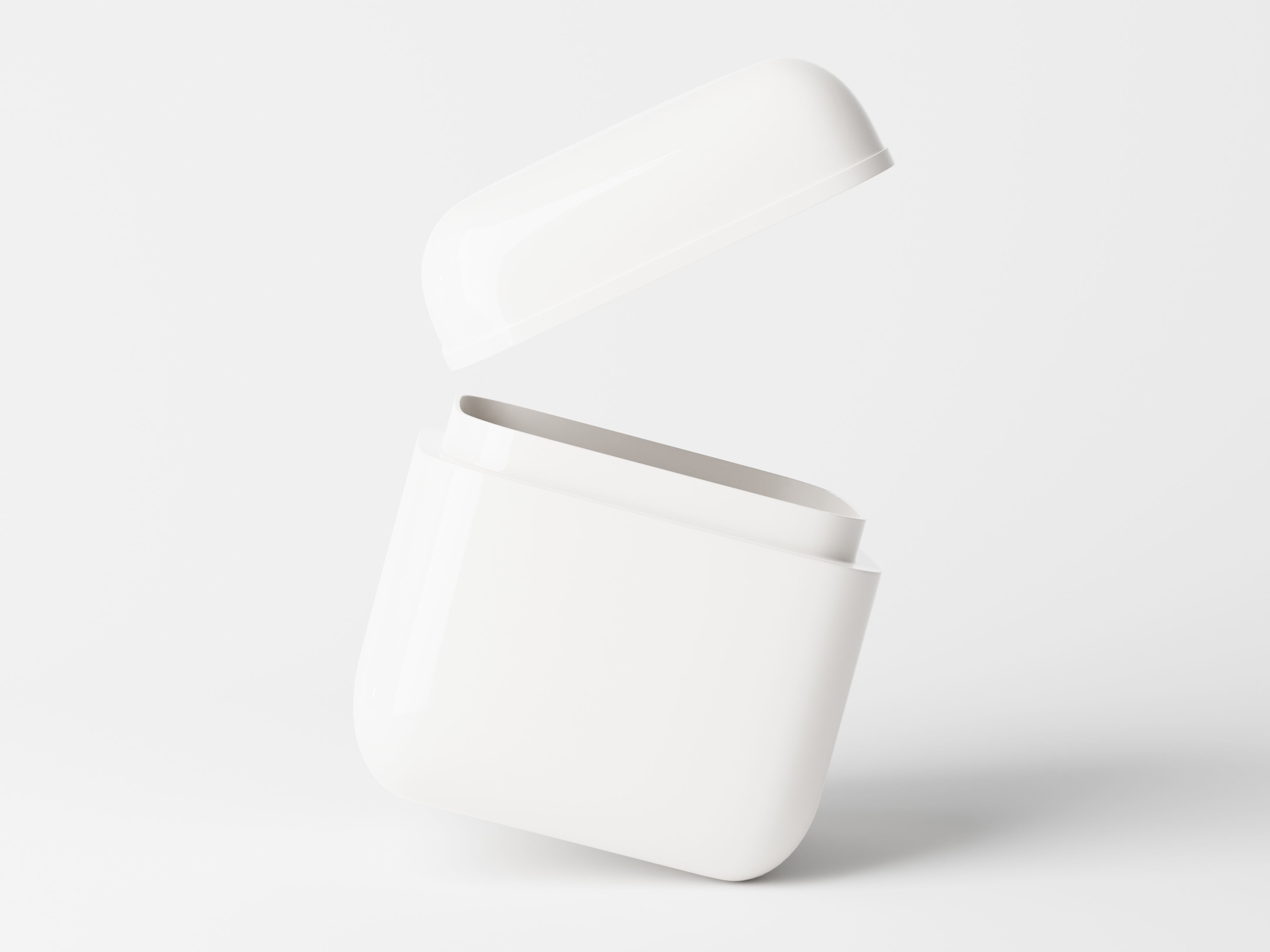Cosmetic Cube Shaped Jar Low-poly 3D model_3