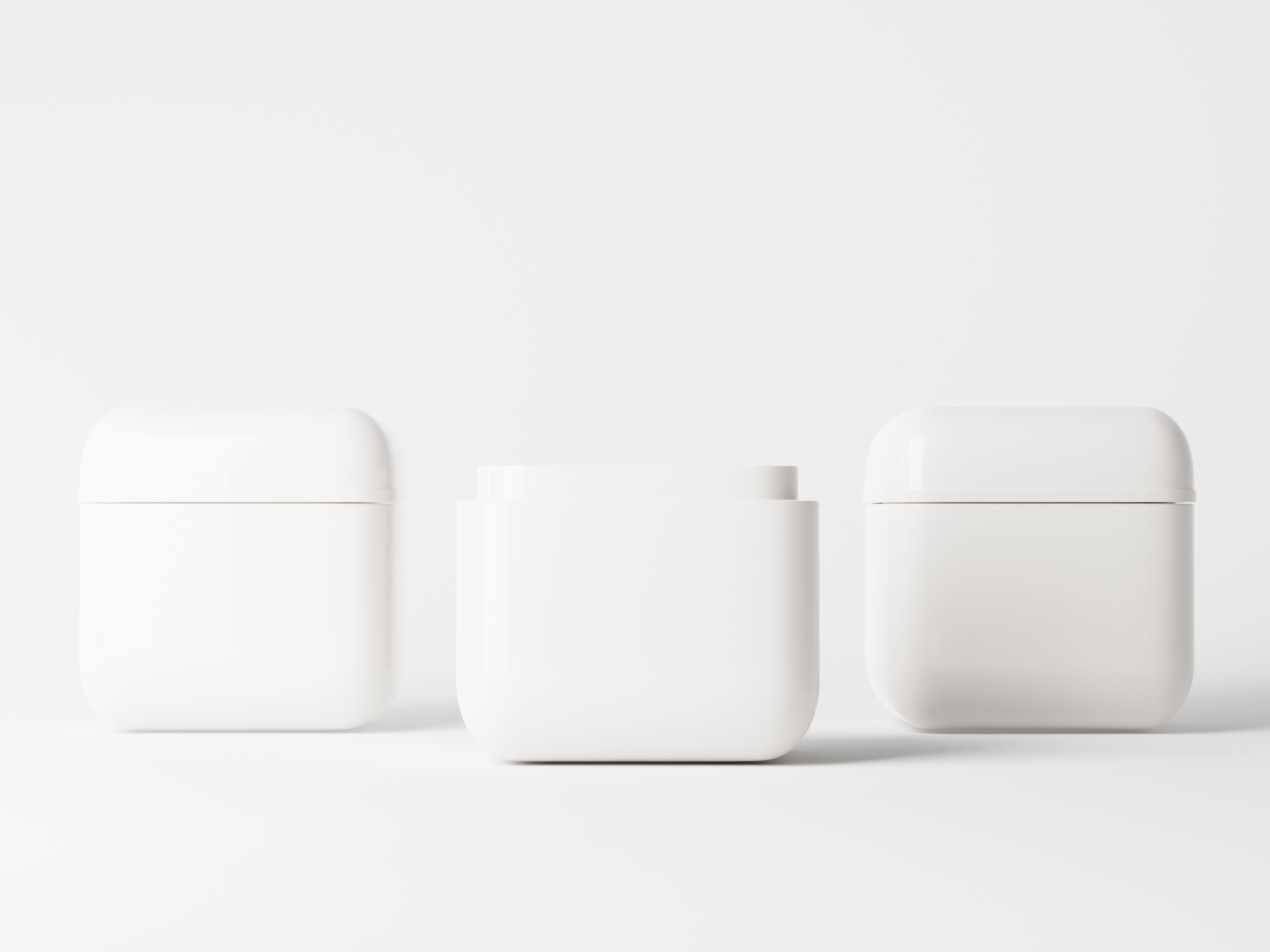 Cosmetic Cube Shaped Jar Low-poly 3D model_4