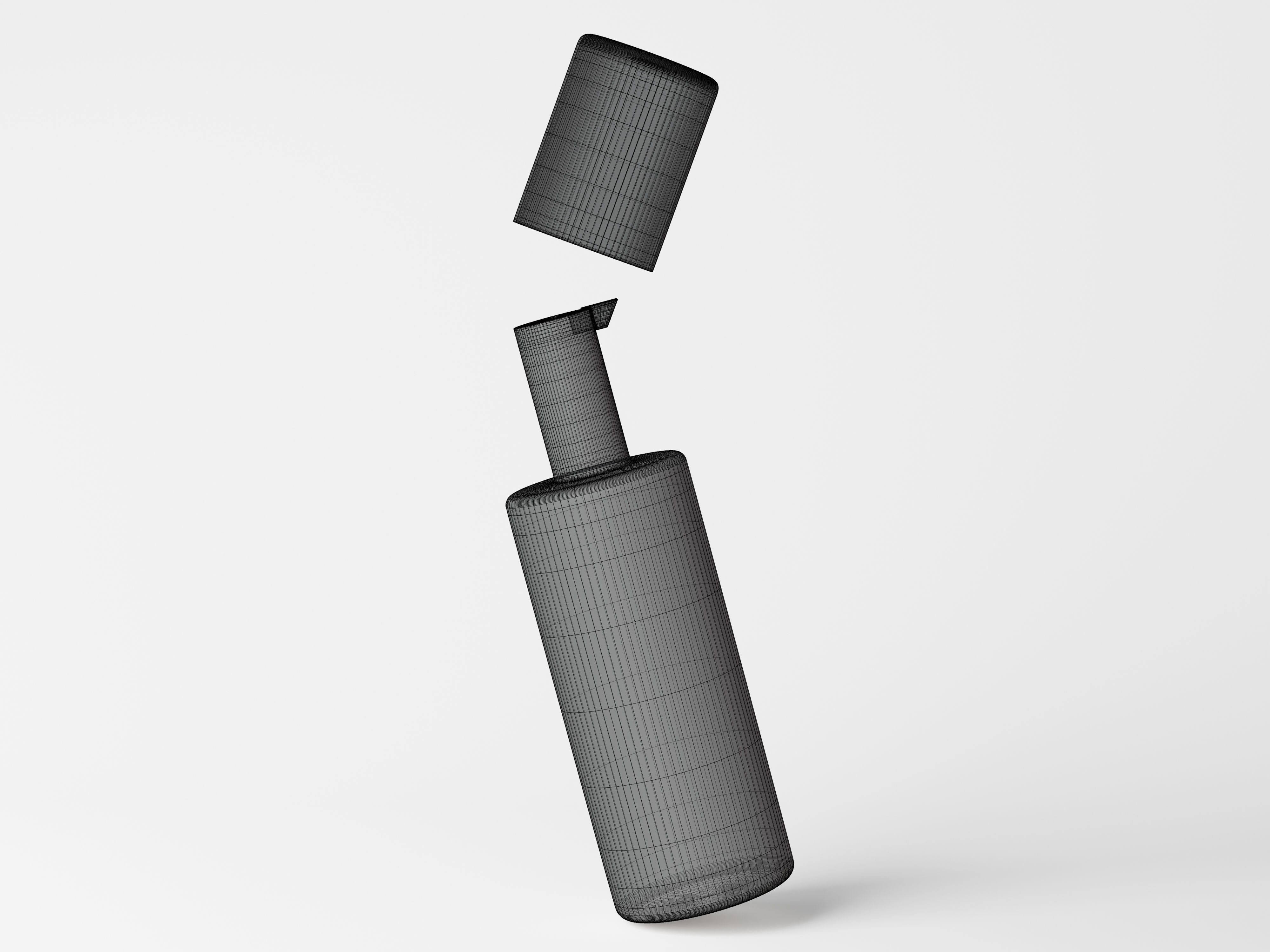 Cosmetic Pump Bottle Packaging Low-poly 3D model_8