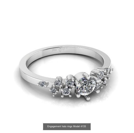 Collection Engagement halo rings 75 model _78