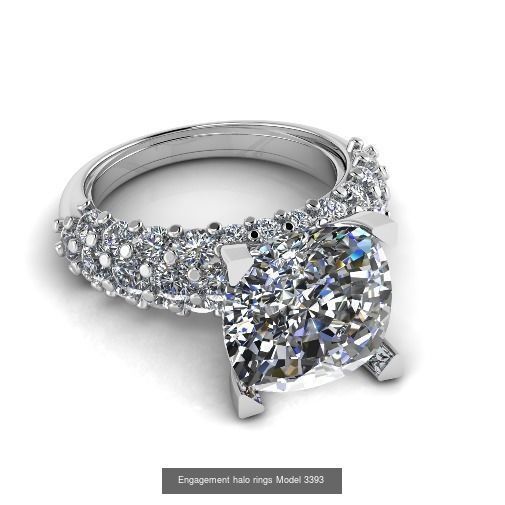 Collection Engagement halo rings 75 model _16