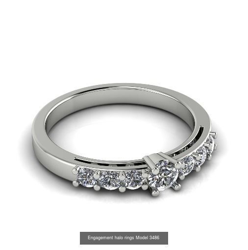 Collection Engagement halo rings 75 model _22