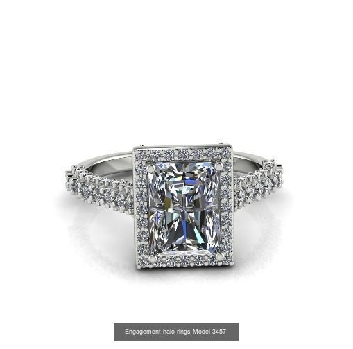 Collection Engagement halo rings 75 model _24