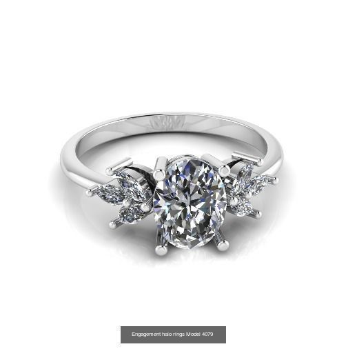 Collection Engagement halo rings 75 model _73