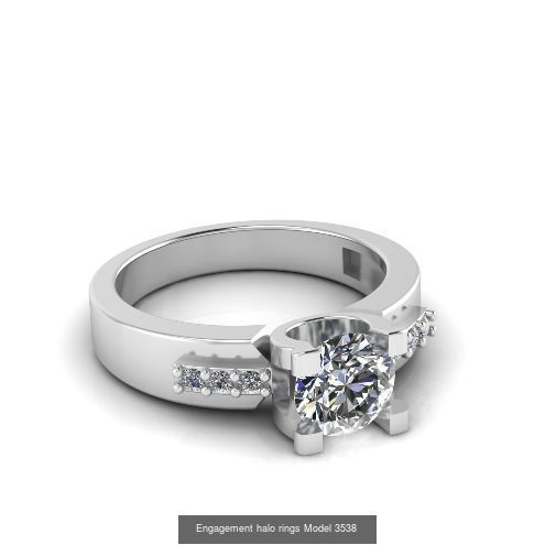 Collection Engagement halo rings 75 model _31