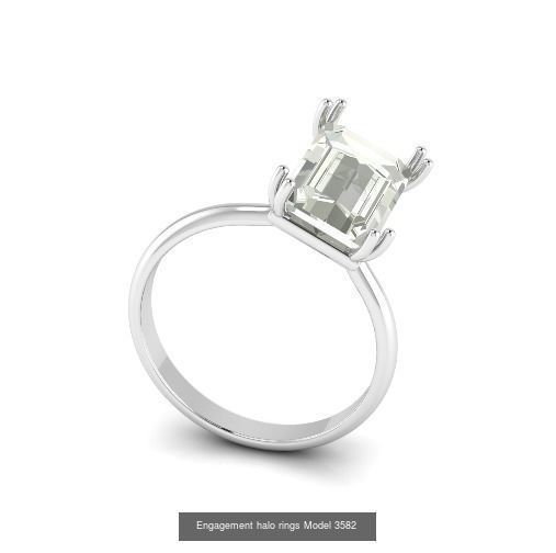 Collection Engagement halo rings 75 model _36