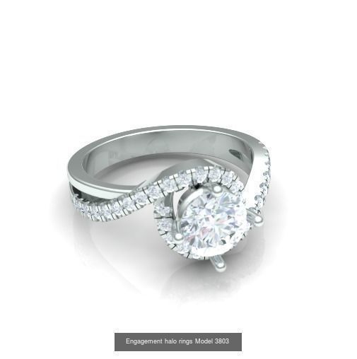Collection Engagement halo rings 75 model _55