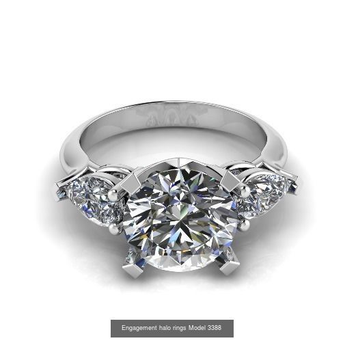 Collection Engagement halo rings 75 model _19
