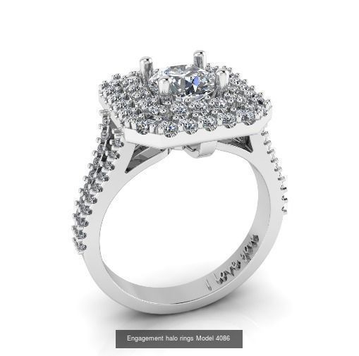 Collection Engagement halo rings 75 model _71