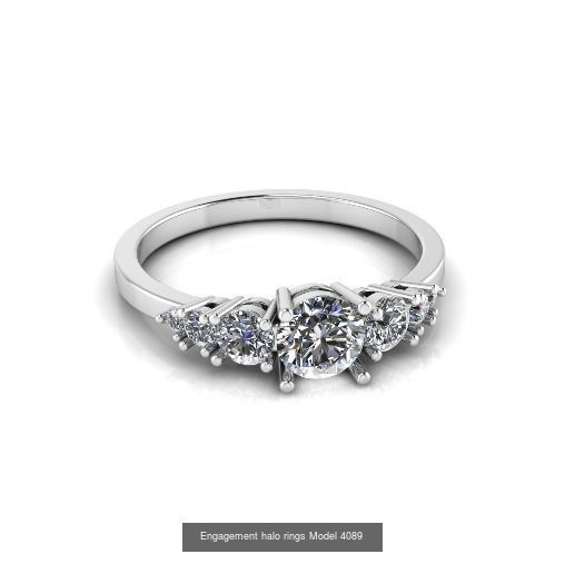 Collection Engagement halo rings 75 model _69