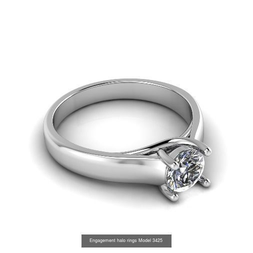Collection Engagement halo rings 75 model _28