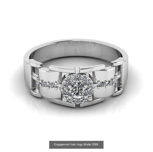 Collection Engagement halo rings 75 model _12