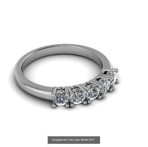 Collection Engagement halo rings 75 model _30