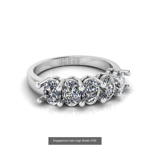 Collection Engagement halo rings 75 model _75