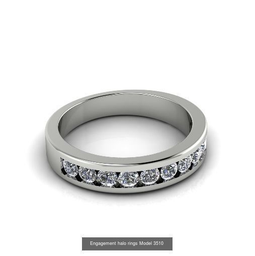 Collection Engagement halo rings 75 model _21