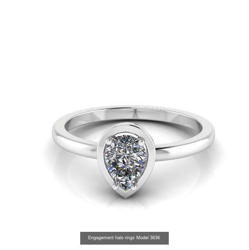 Collection Engagement halo rings 75 model _39