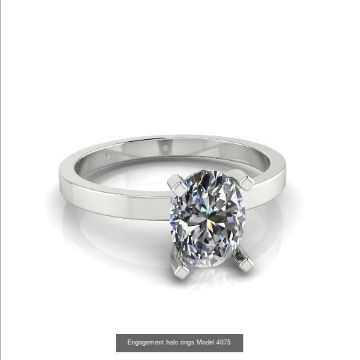 Collection Engagement halo rings 75 model _74