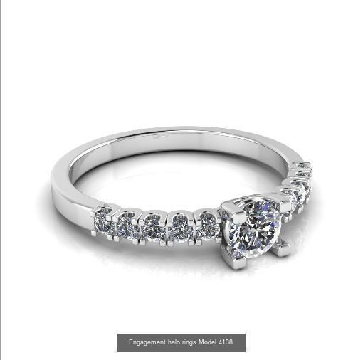 Collection Engagement halo rings 75 model _76
