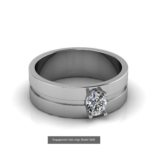 Collection Engagement halo rings 75 model _27