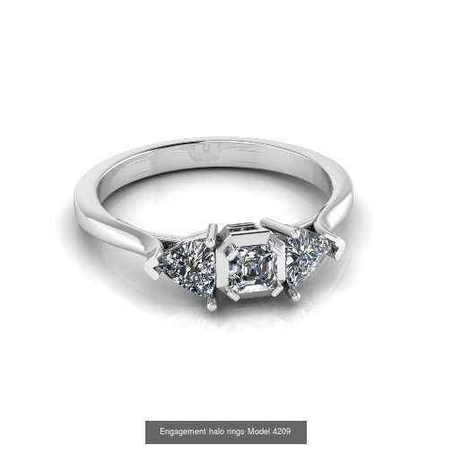 Collection Engagement halo rings 75 model _80