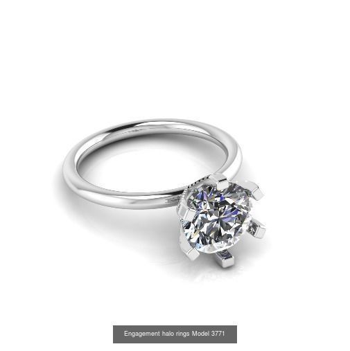 Collection Engagement halo rings 75 model _51