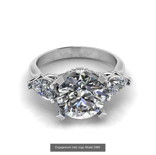 Collection Engagement halo rings 75 model _18