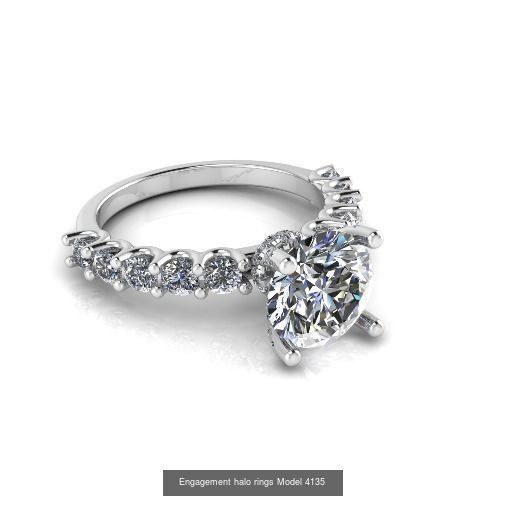 Collection Engagement halo rings 75 model _77