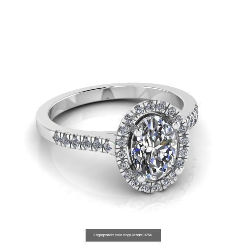 Collection Engagement halo rings 75 model _43