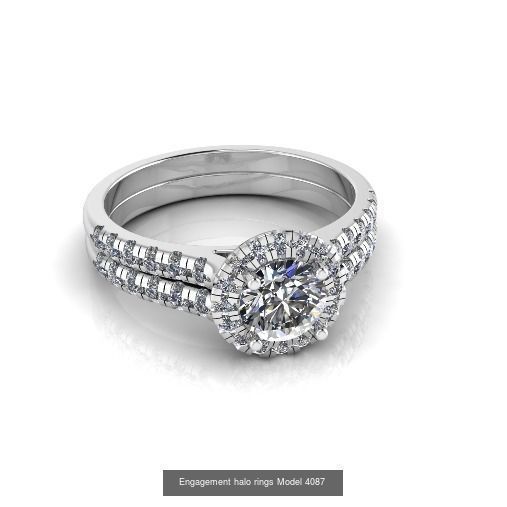 Collection Engagement halo rings 75 model _70
