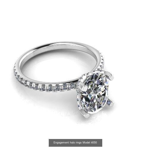 Collection Engagement halo rings 75 model _60