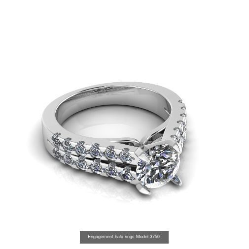 Collection Engagement halo rings 75 model _44