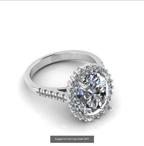 Collection Engagement halo rings 75 model _42