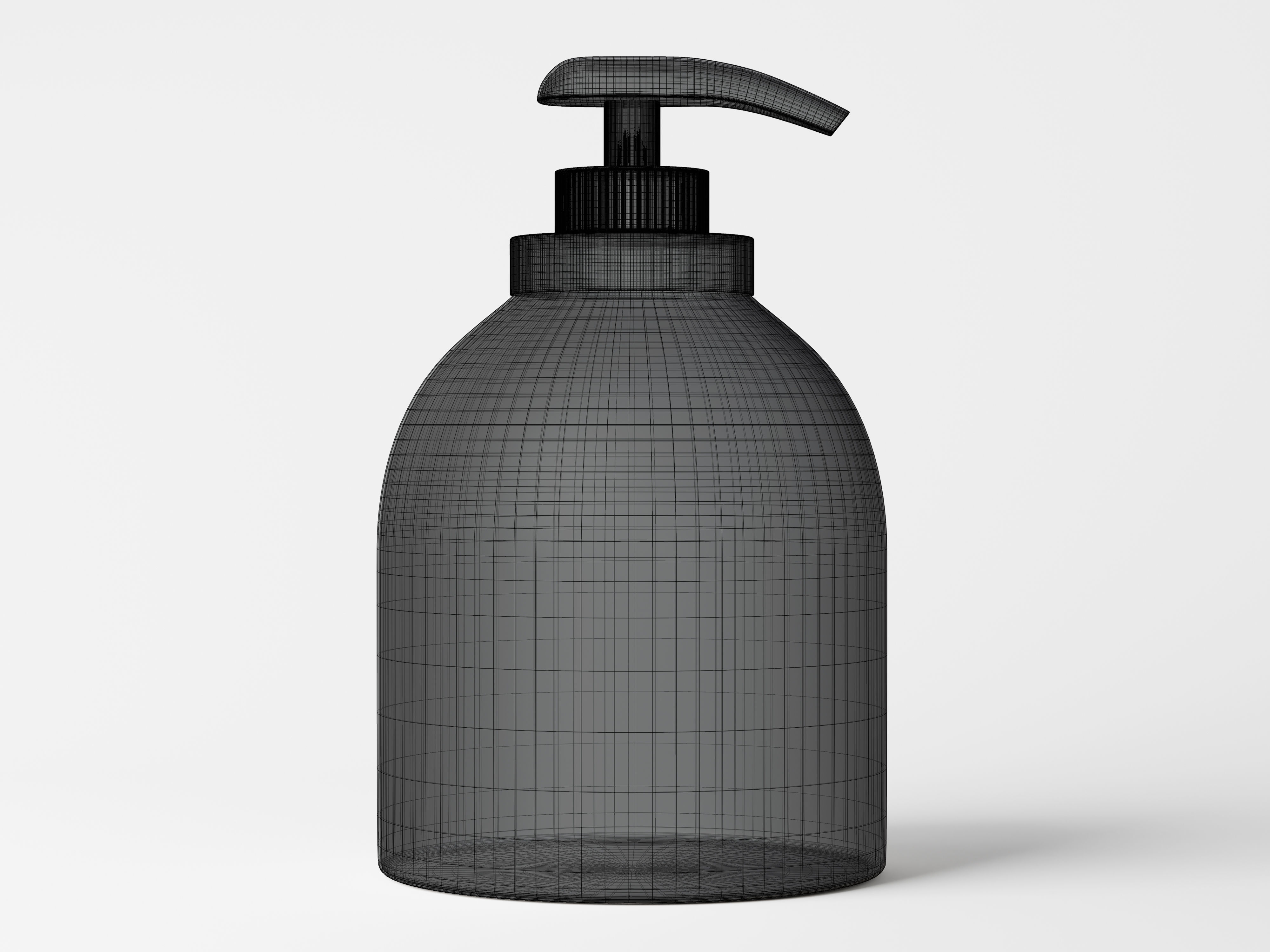 Large Pump Bottle Low-poly 3D model_8