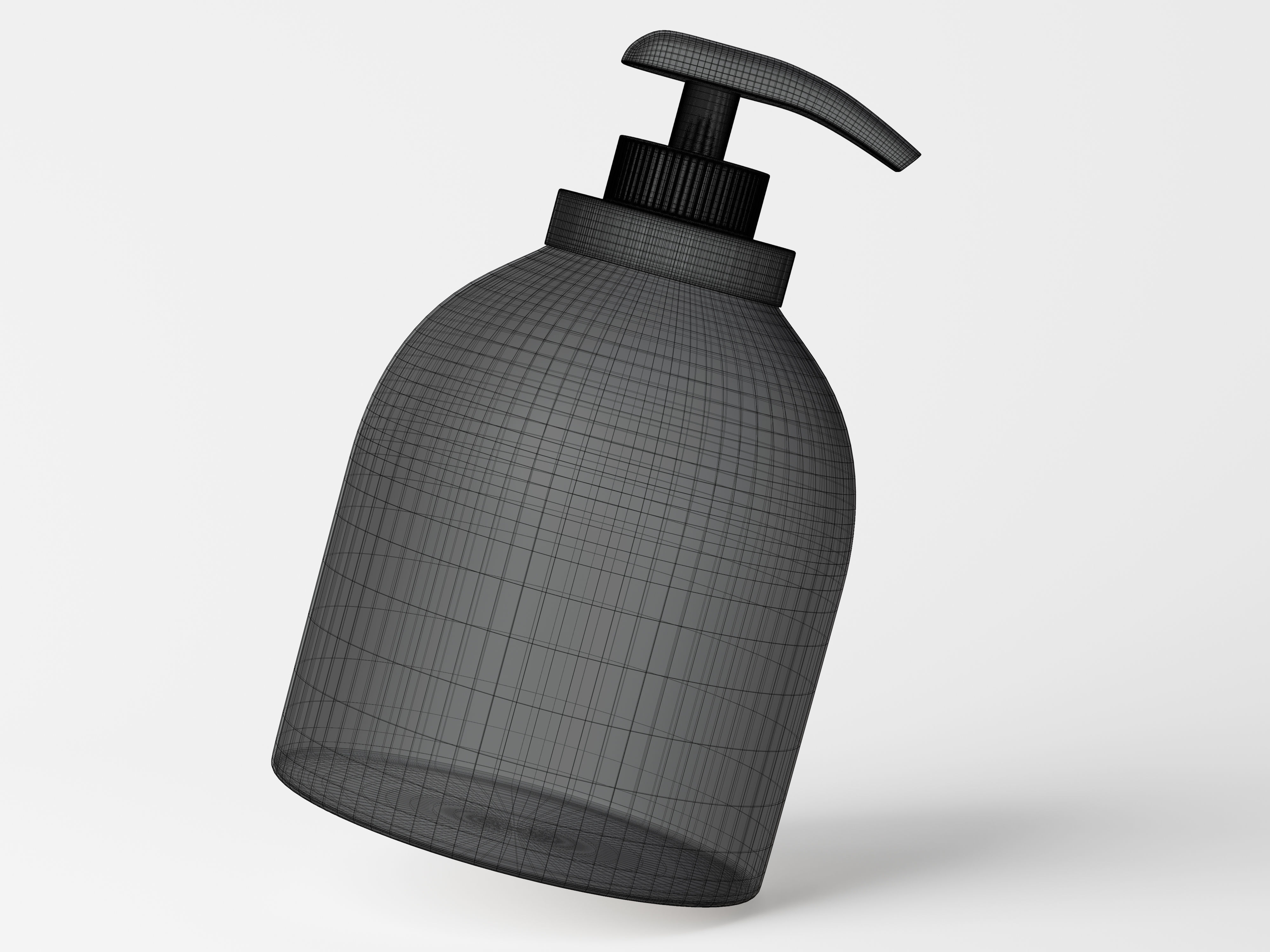 Large Pump Bottle Low-poly 3D model_7