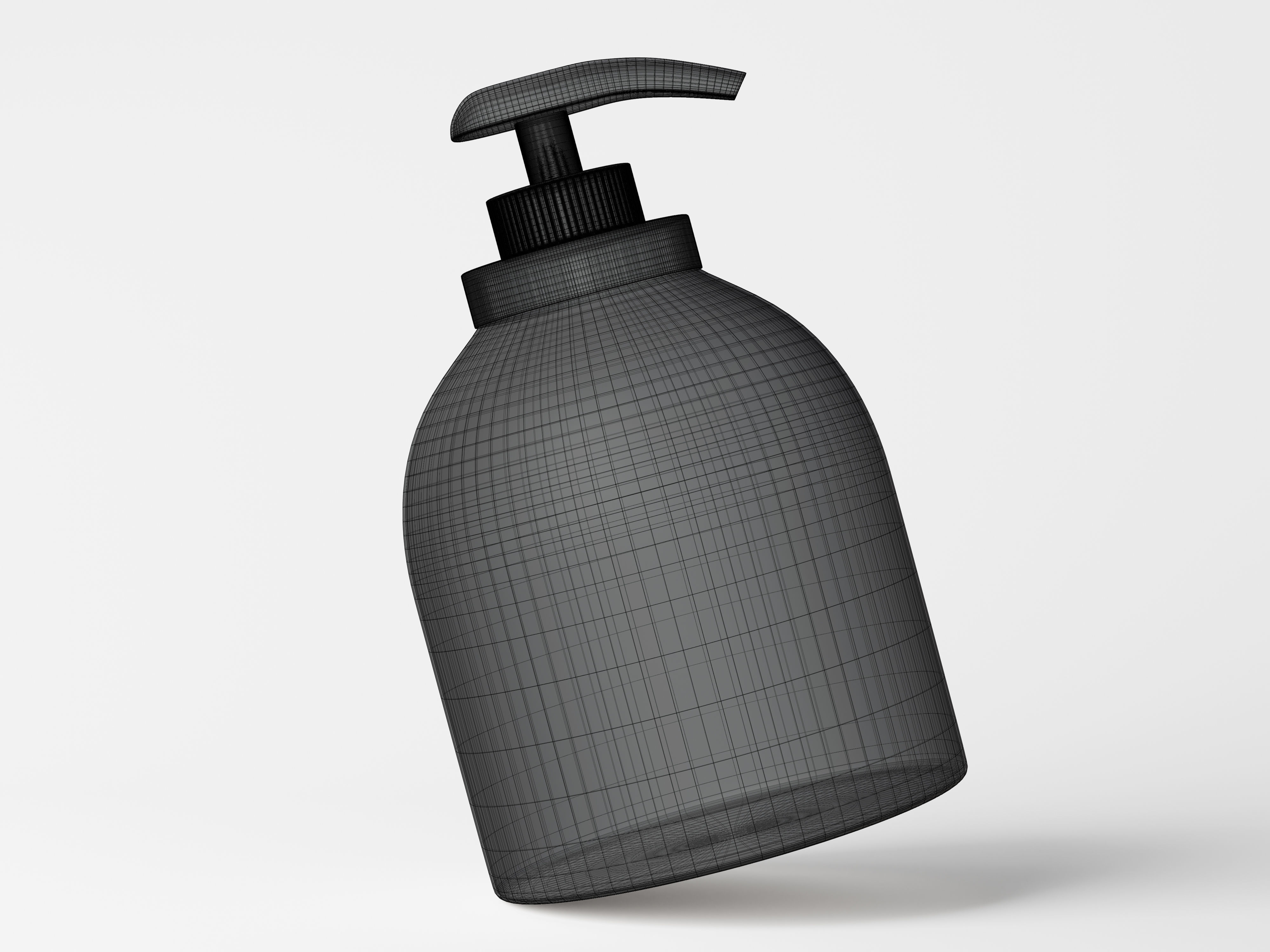 Large Pump Bottle Low-poly 3D model_9