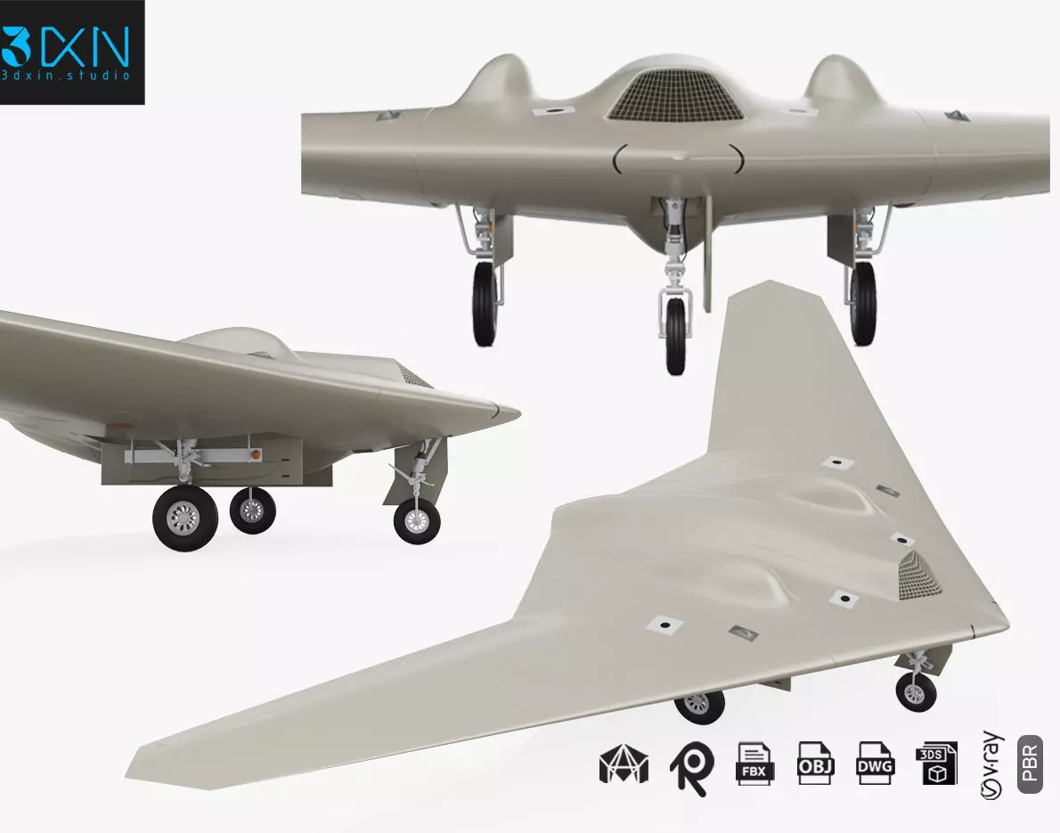 Lockheed Martin RQ-170 Sentinel UAV Drone Iran Version 3D model