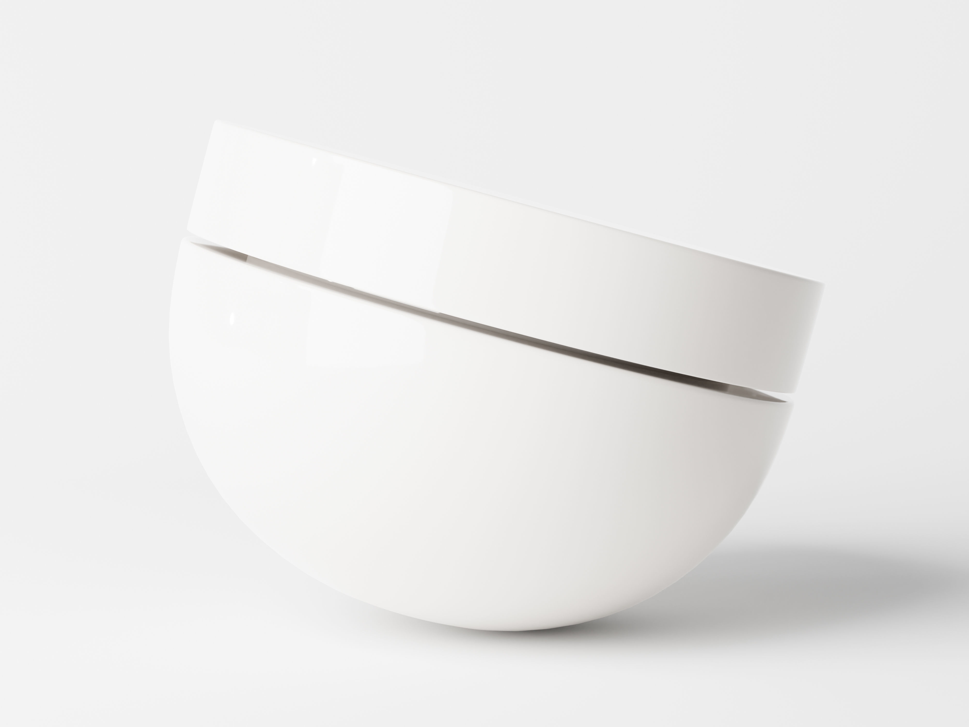 Ovel Shaped Cosmetic Jar Low-poly 3D model_1