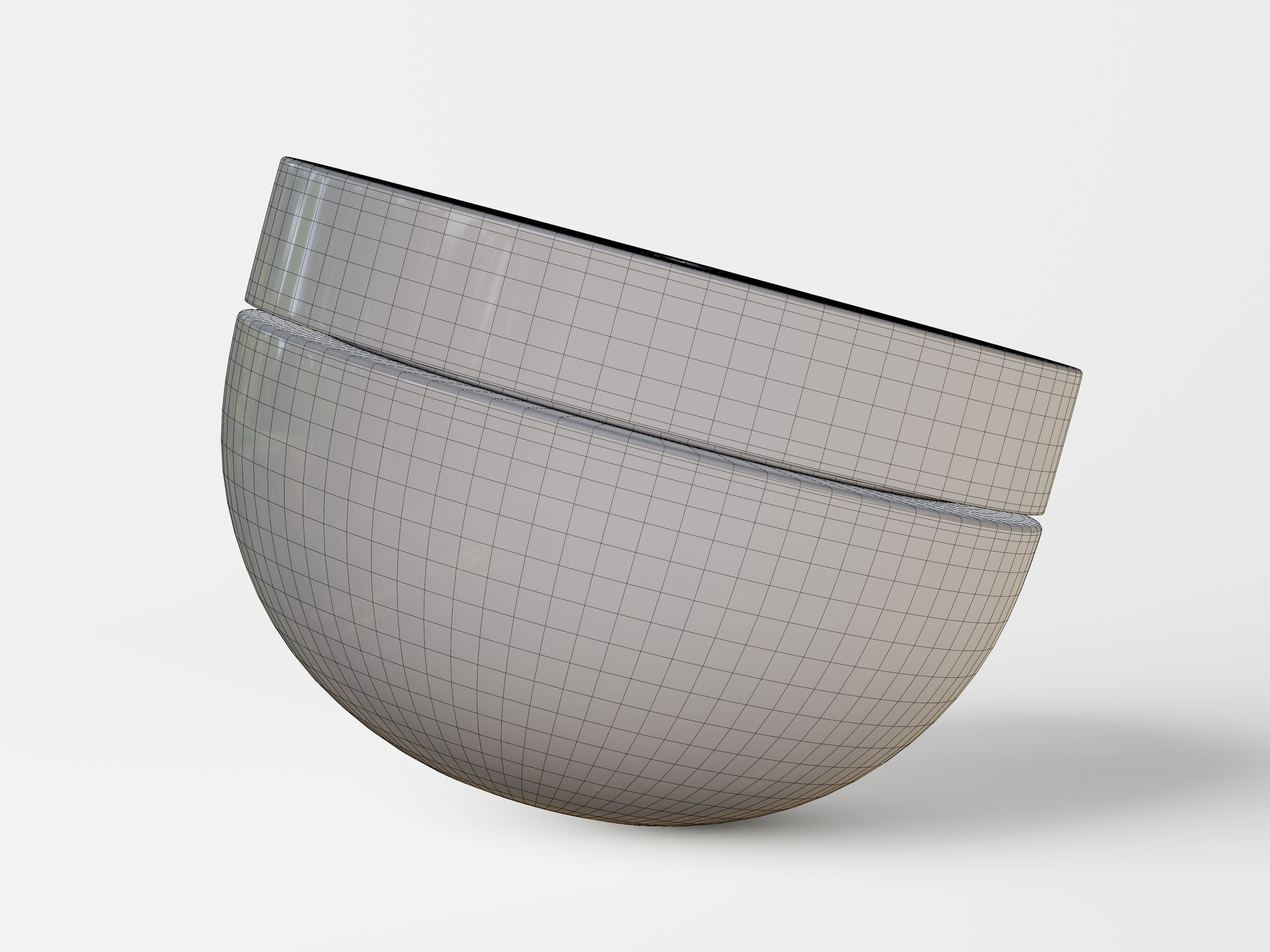 Ovel Shaped Cosmetic Jar Low-poly 3D model_9