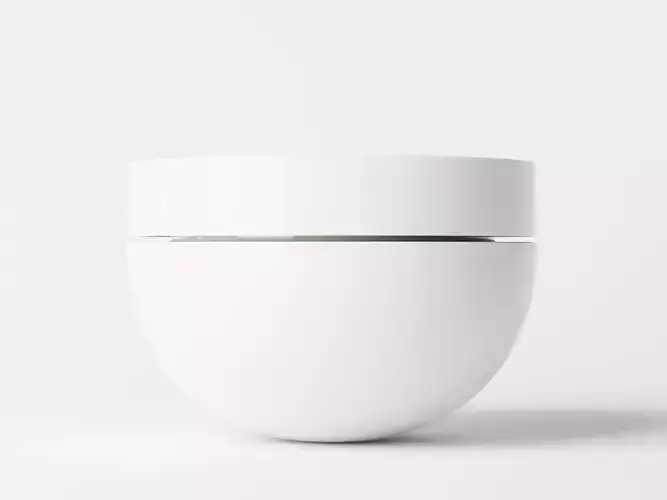 Ovel Shaped Cosmetic Jar Low-poly 3D model